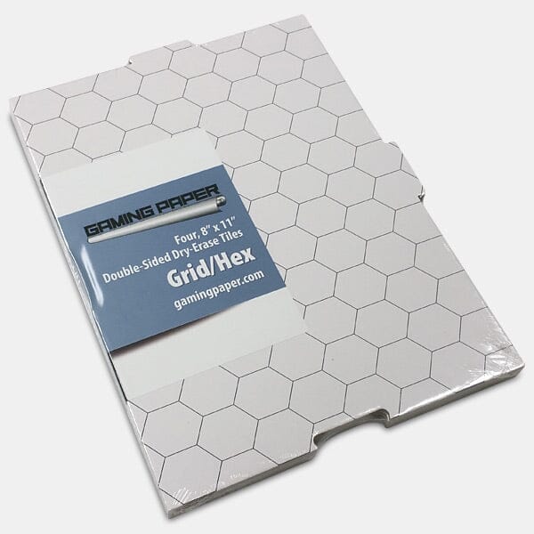 Set of 4 Gaming Paper Tiles 8×11 Grid/Hex RPG Gaming Paper