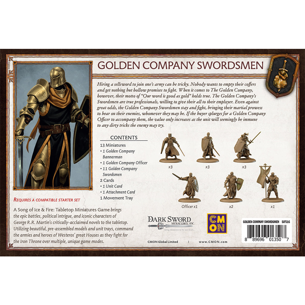 SIF Golden Company Swordsmen Miniatures CMON
