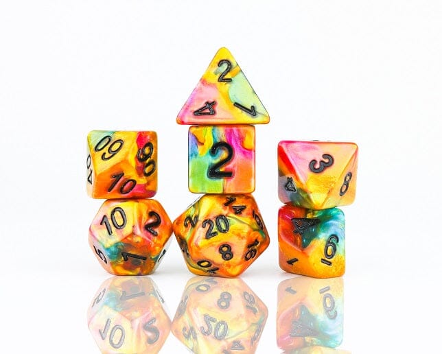 Sirius Dice Set - Rainbow Gold Dice Set Dice Sirius Dice
