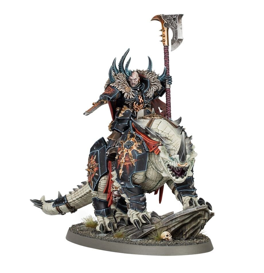 Slaves to Darkness: Chaos Lord on Karkadrak Miniatures Games Workshop