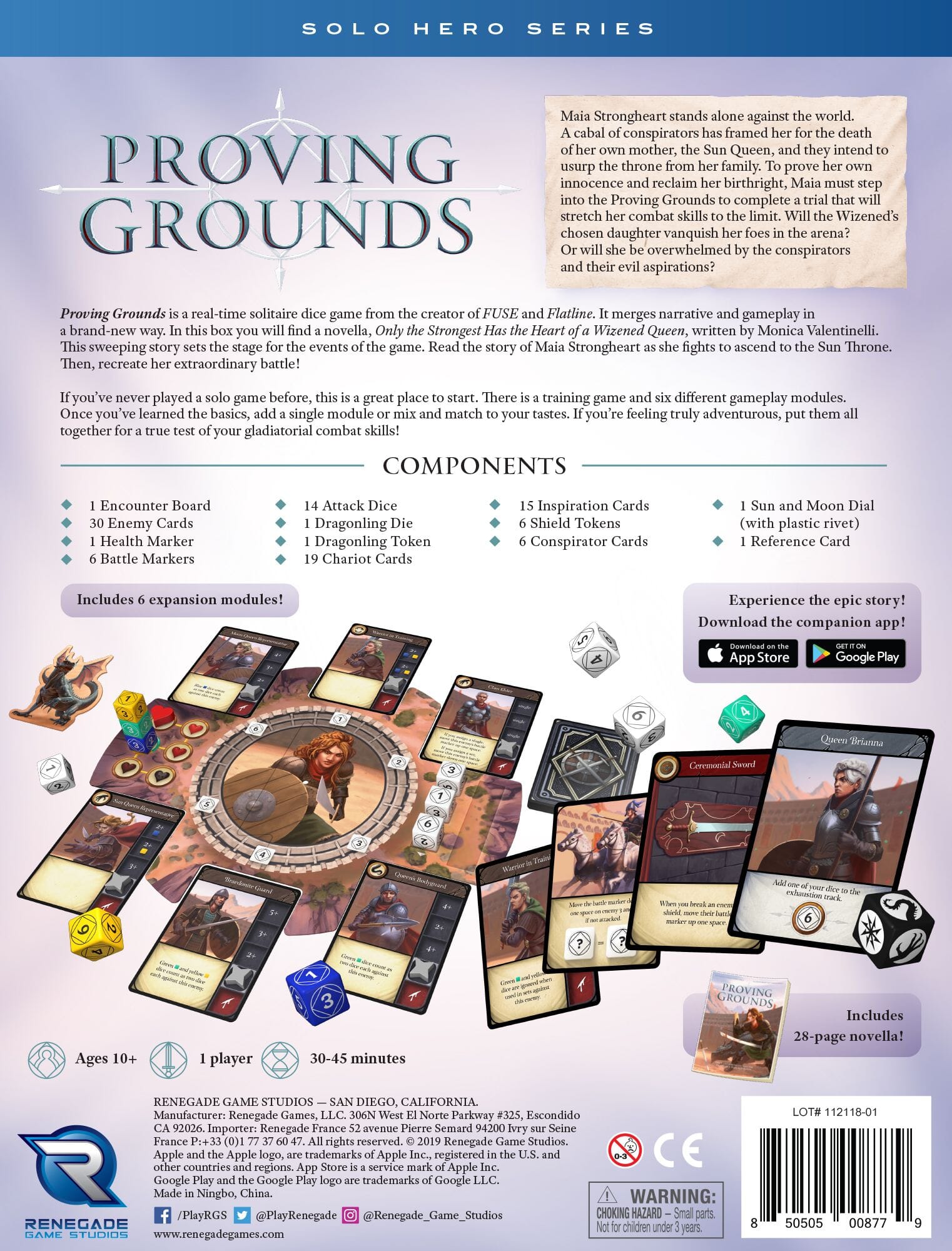 Solo Hero Series: Proving Grounds Board Games Renegade Games Studios
