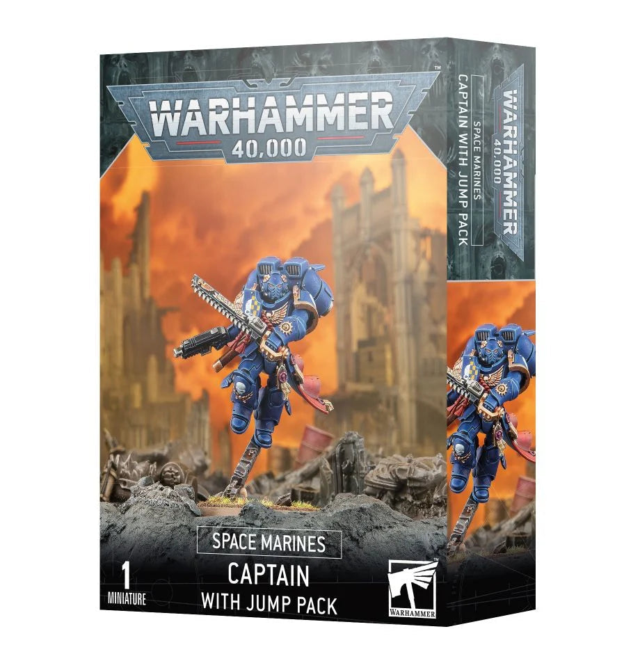 Space Marines: Captain with Jump Pack Miniatures Games Workshop