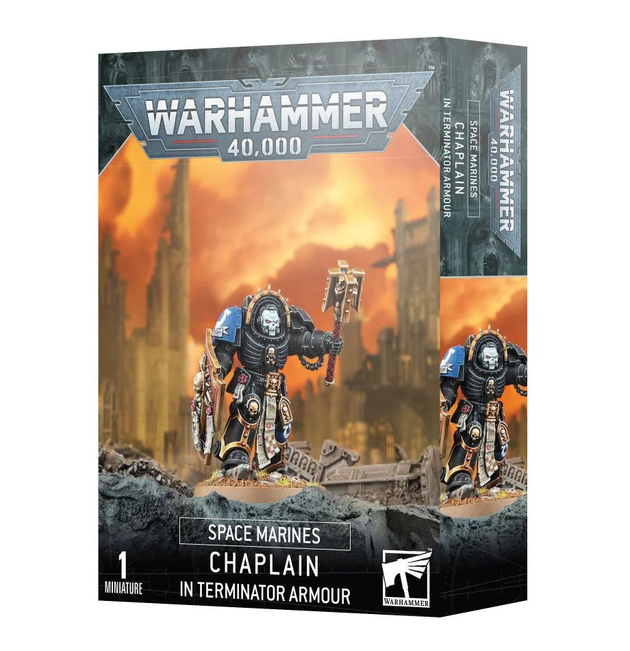 Space Marines Chaplain in Terminator Armour Miniatures Games Workshop