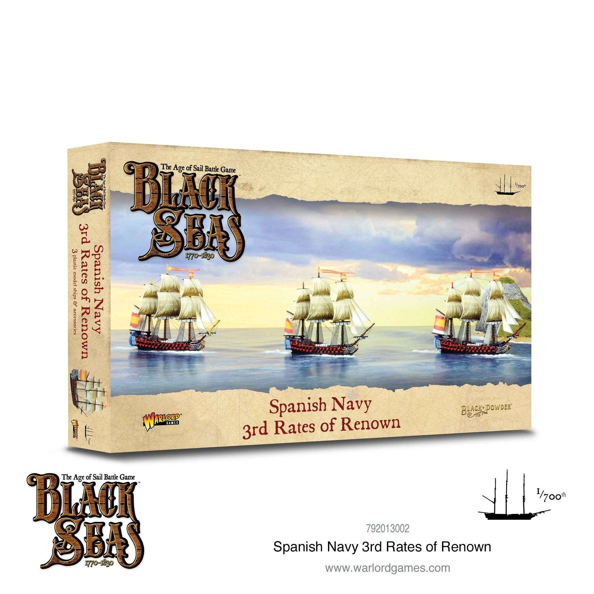 Spanish Navy 3rd Rates of Renown Miniatures Warlord Games