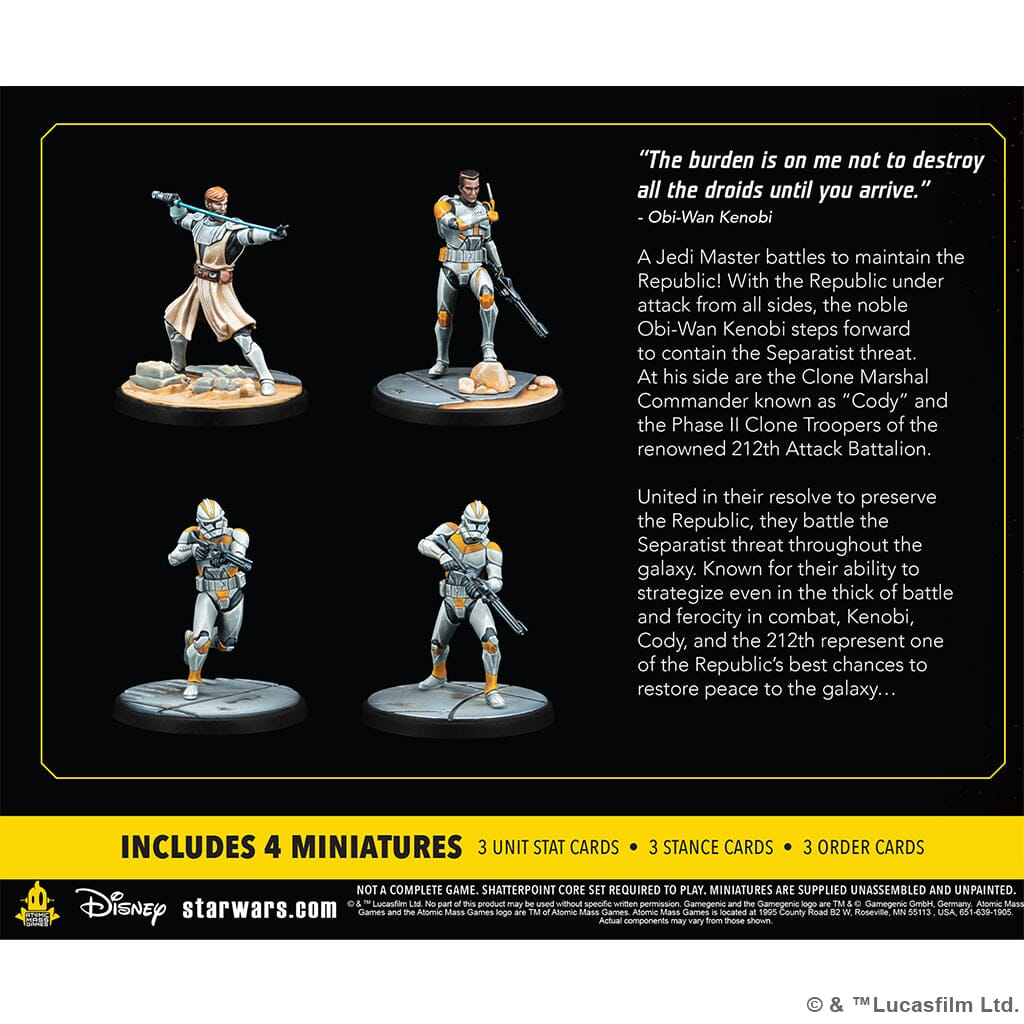 Star Wars: Shatterpoint Hello There: General Obi-Wan Kenobi Squad Pack Miniatures Atomic Mass
