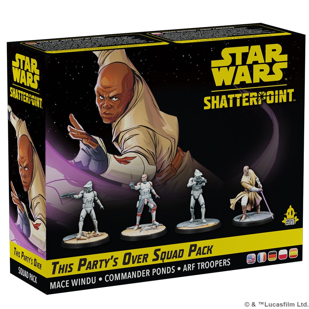 Star Wars: Shatterpoint - This Party's Over: Mace Windu Squad Pack Miniatures Atomic Mass