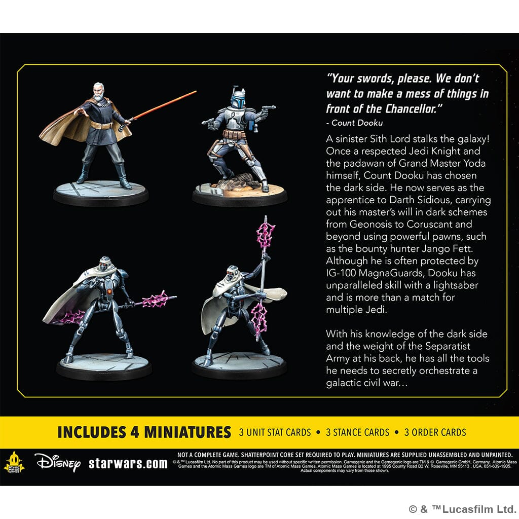Star Wars: Shatterpoint Twice the Pride: Count Dooku Squad Pack Miniatures Atomic Mass