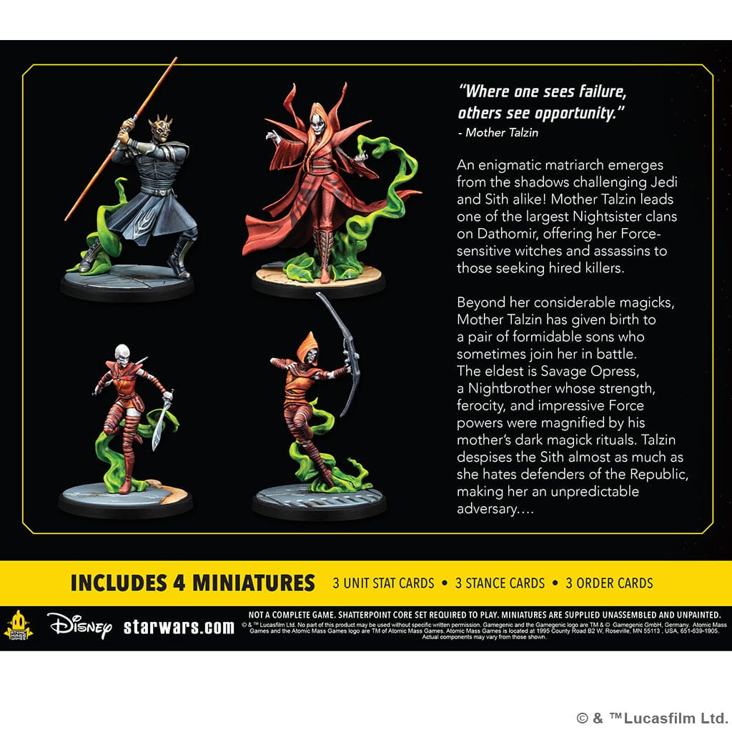 Star Wars: Shatterpoint - Witches of Dathomir: Mother Talzin Squad Pack Miniatures Atomic Mass
