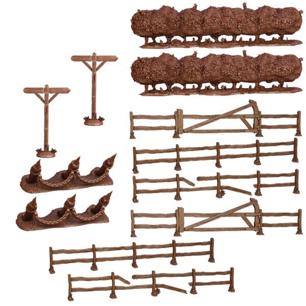 Terrain Crate: Battlefield Fences & Hedges Miniatures Mantic