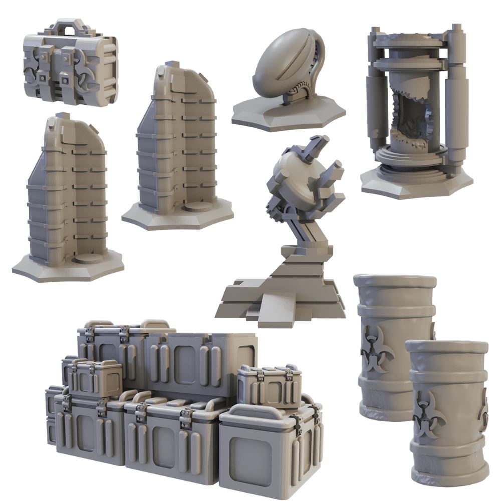 Terrain Crate Sci-Fi Objectives Miniatures Mantic