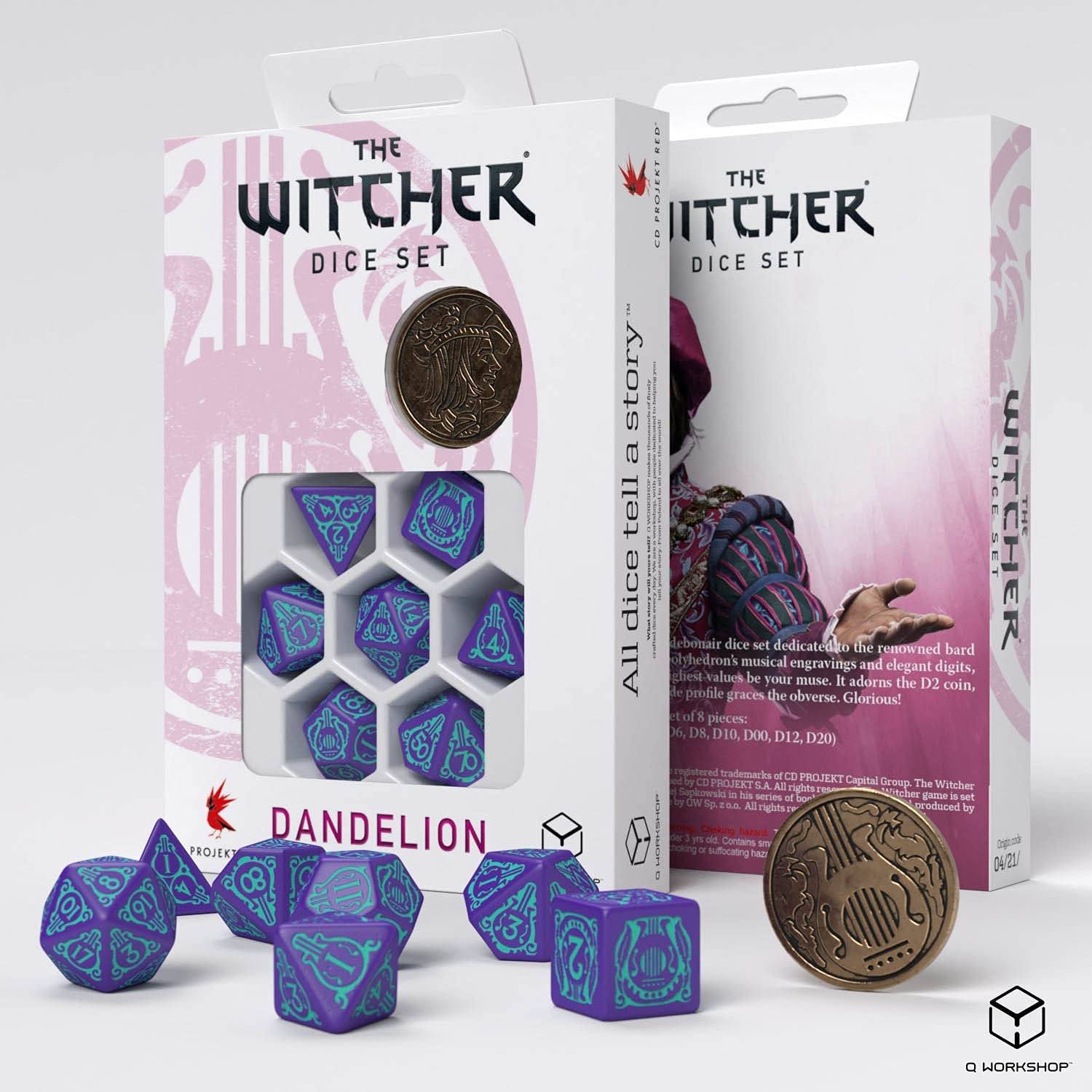 The Witcher Dice Set: Dandelion Dice Q Workshop Half a Century of Poetry