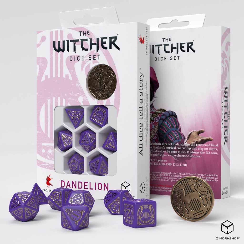 The Witcher Dice Set: Dandelion Dice Q Workshop Viscount de Lettenhove