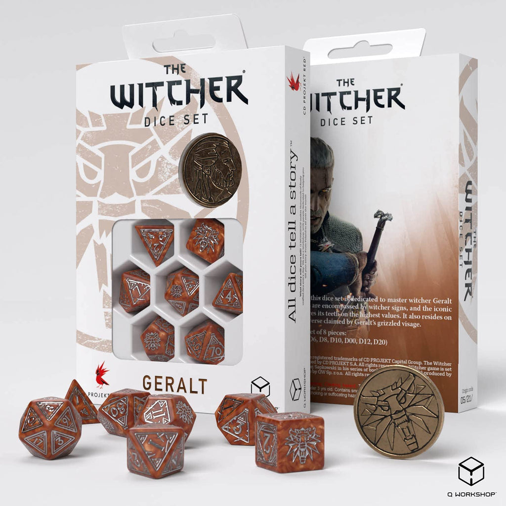 The Witcher Dice Set: Geralt Dice Q Workshop Monster Slayer