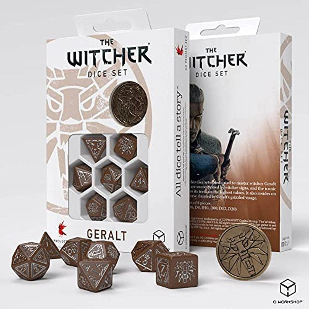 The Witcher Dice Set: Geralt Dice Q Workshop Roach's Companion