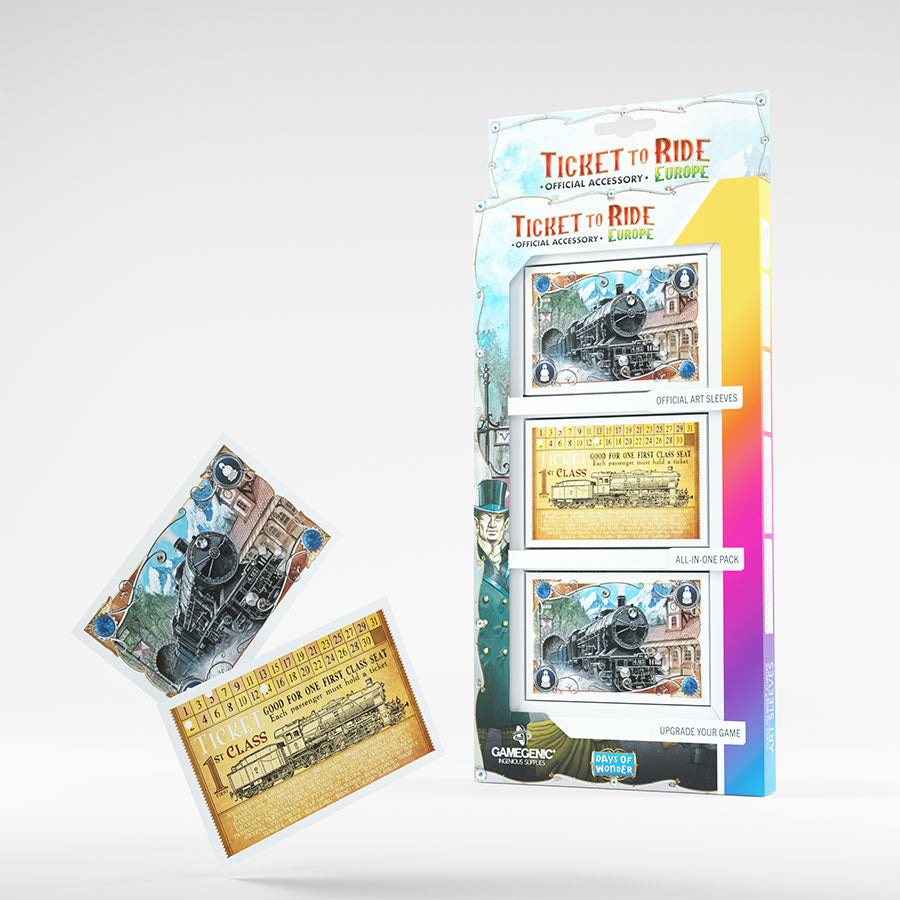 Ticket to Ride Europe Art Sleeves Card Sleeves Gamegenic