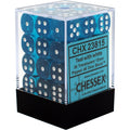 Translucent 12mm d6 Teal/white Dice Block Dice CHESSEX