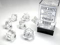 Translucent Polyhedral Clear/white 7-Die Set Dice Sets & Games CHESSEX