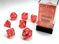 Translucent Polyhedral Orange/white 7-Die Set Dice Sets & Games CHESSEX