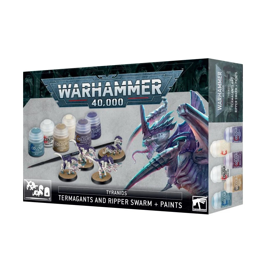 Tyranids: Termagants and Ripper Swarm + Paints Set Miniatures Games Workshop