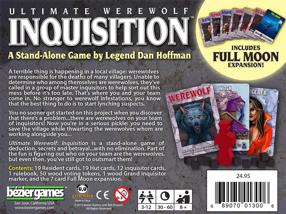 Ultimate Werewolf Inquisition Party Game Bezier Games 