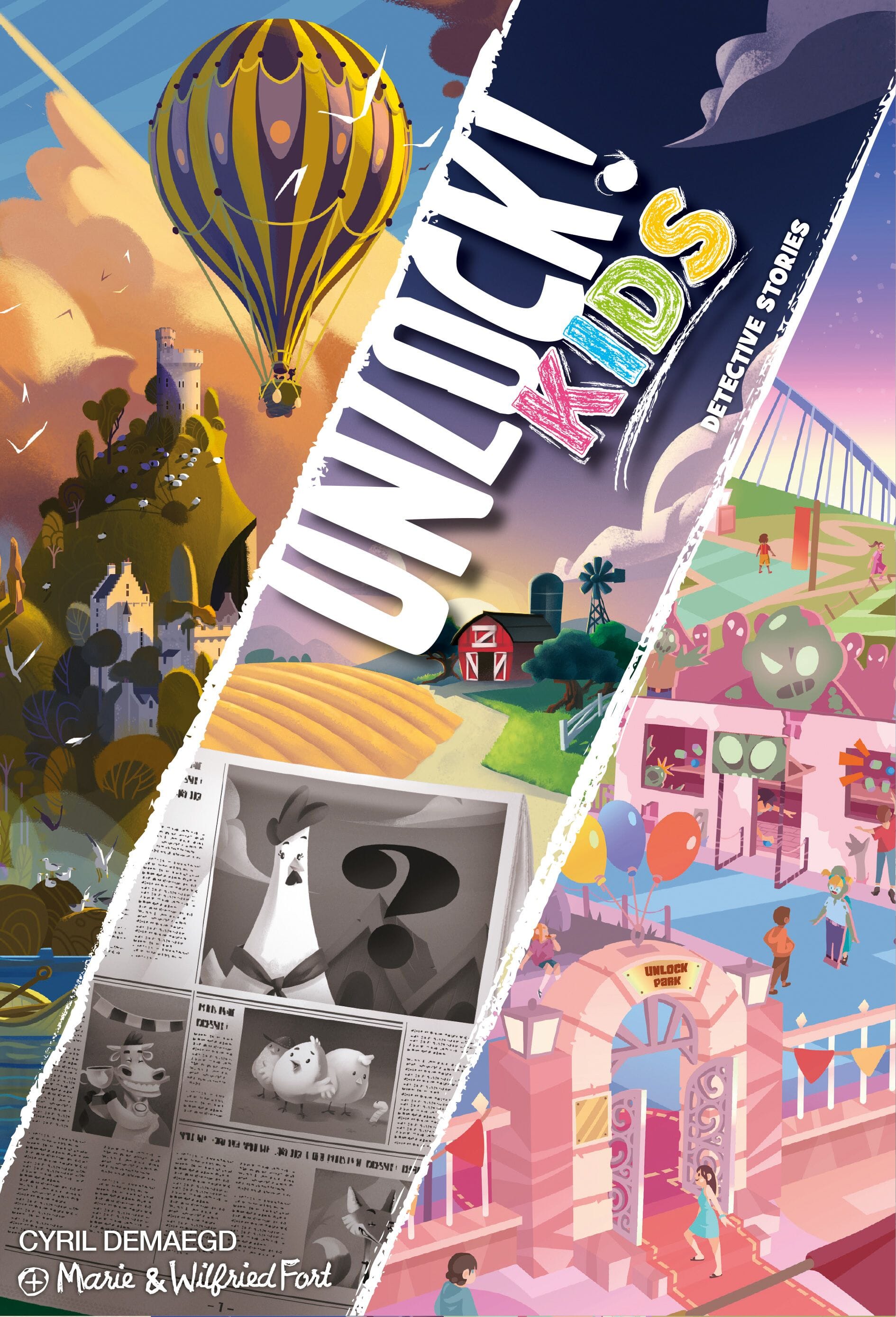 Asmodee Unlock! Kids – Storia Dei Detective – Gioco Da Tavolo Cooperativo Per Bambini Dai 6 Anni – 3 Universi, 6 Avventure – Senza App – 1-4 Giocatori - 5