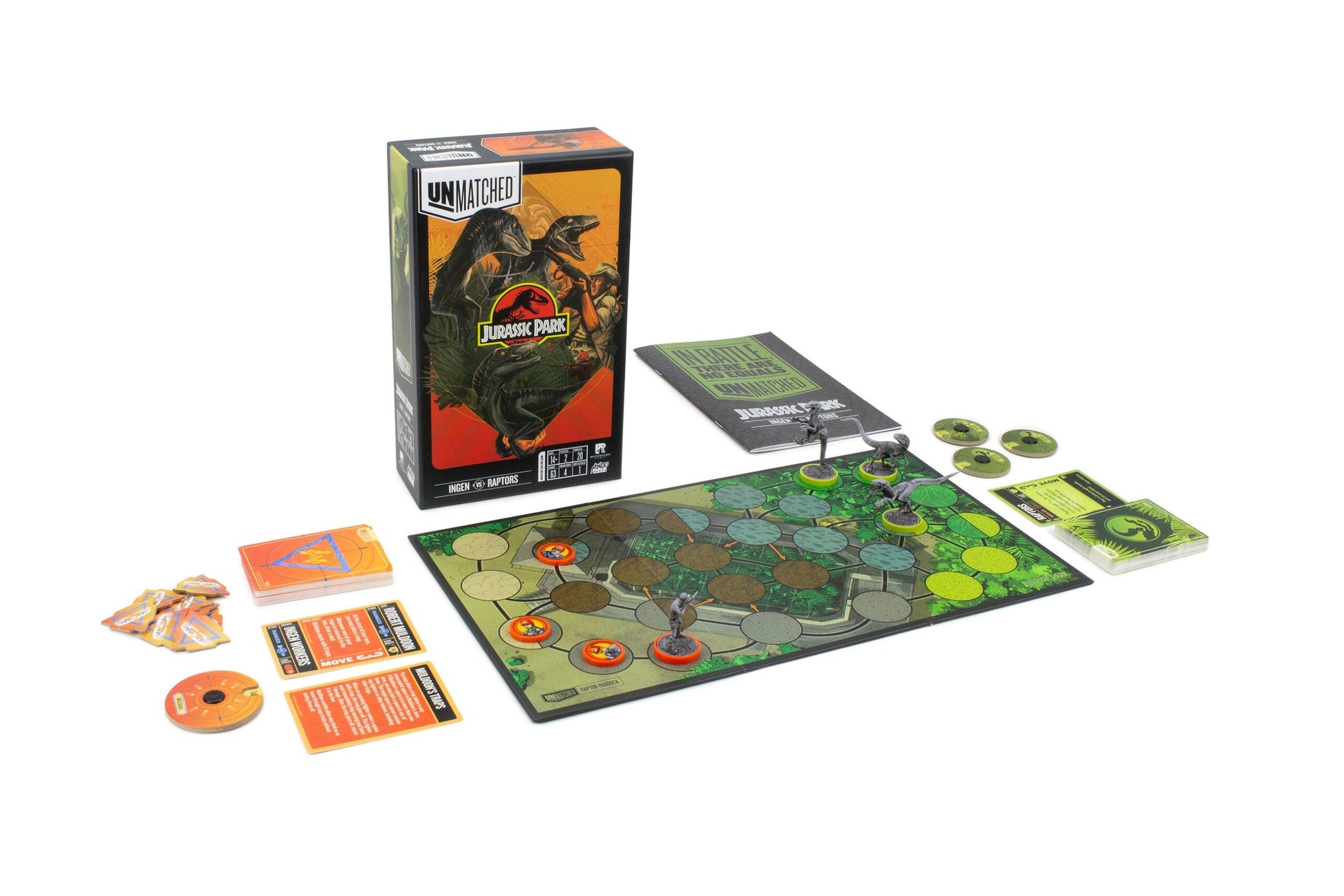 Unmatched Jurassic Park InGen vs Raptors Board Games RESTORATION GAMES 