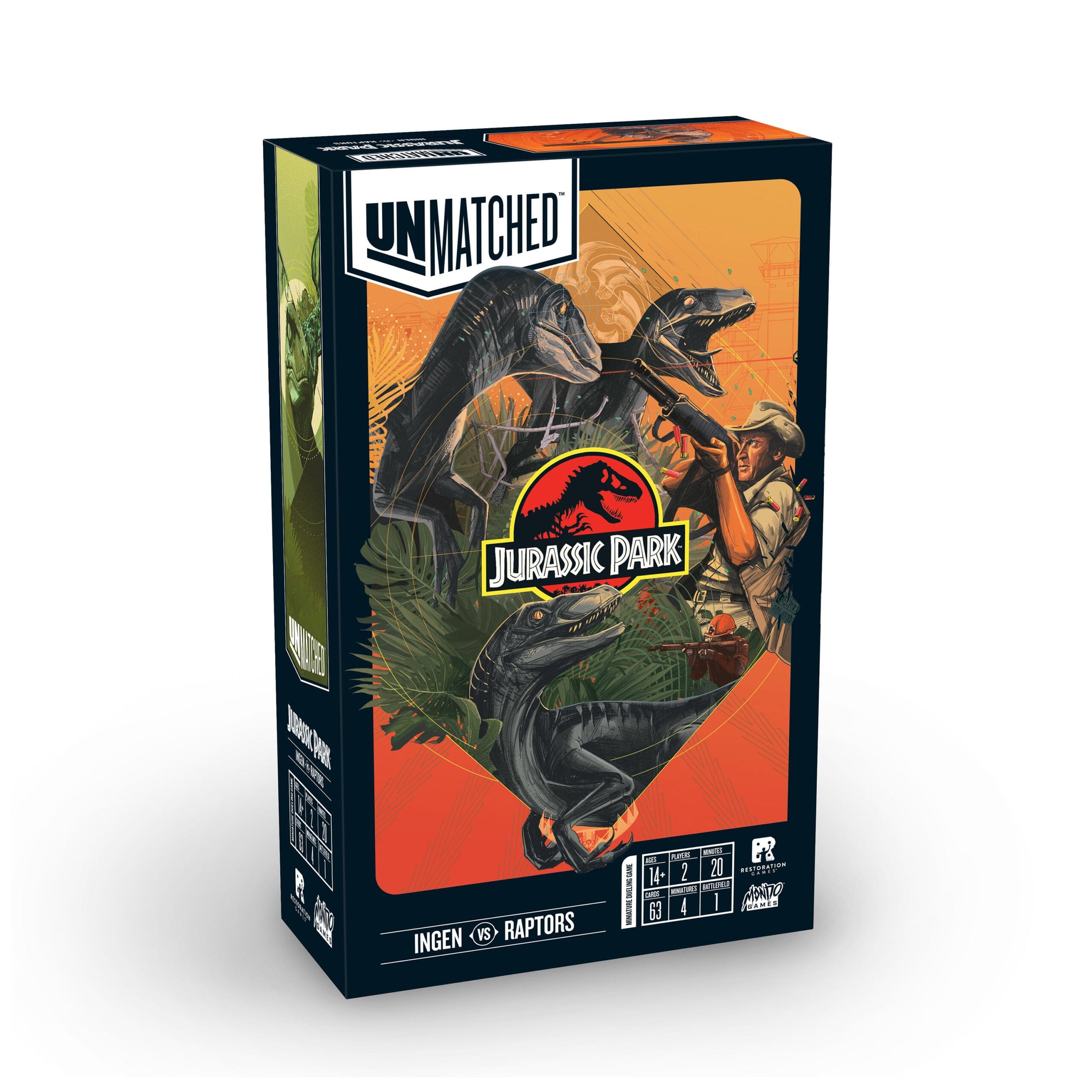 Unmatched Jurassic Park InGen vs Raptors Board Games RESTORATION GAMES