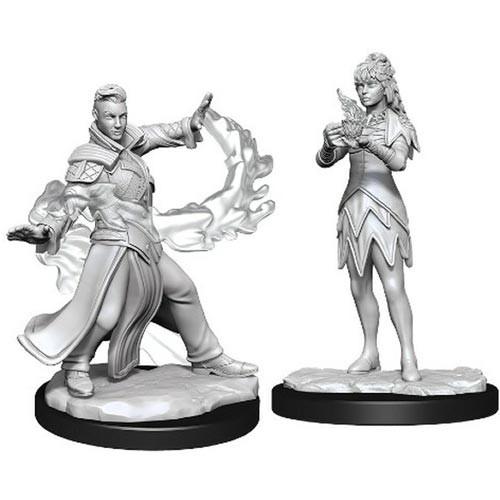 Unpainted Magic Miniatures: Killian & Dina Miniatures Wizkids