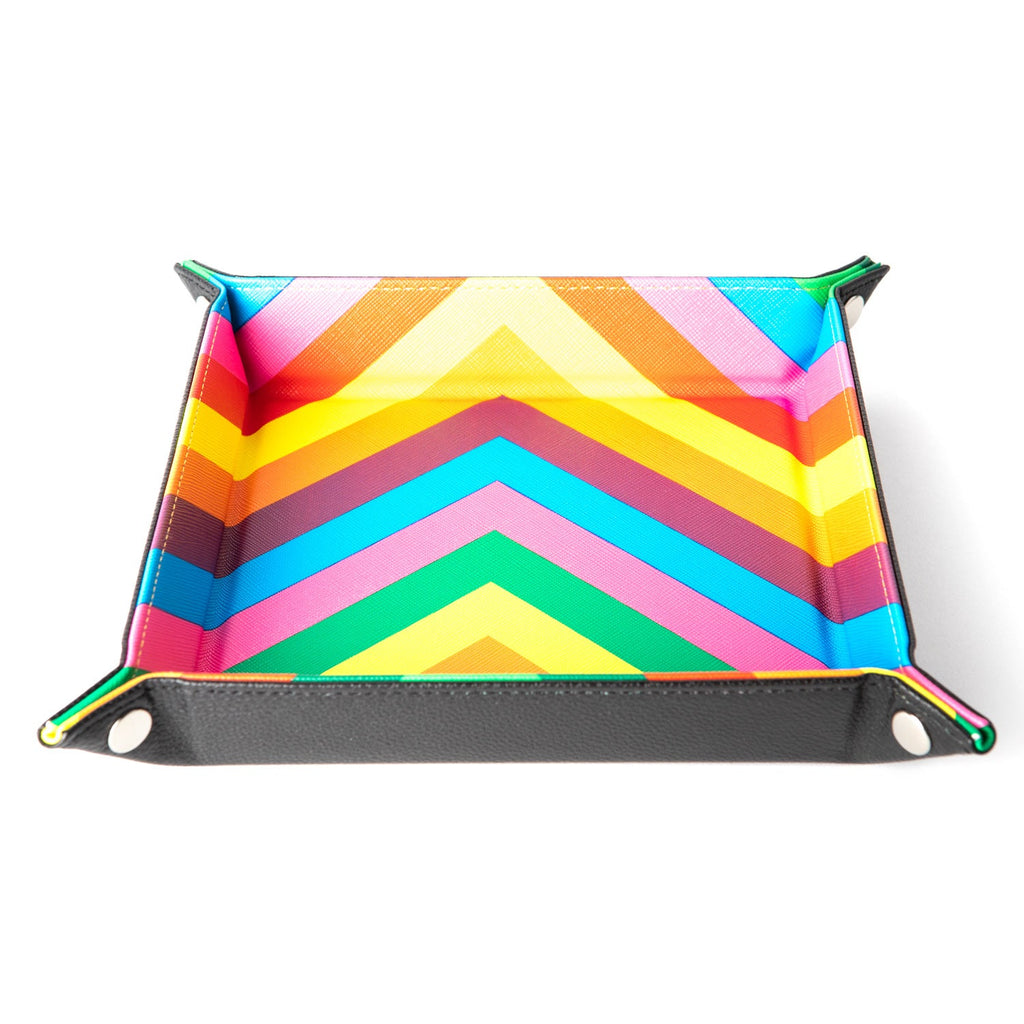 Velvet Dice Tray With Leather Backing Supplies MDG Rainbow
