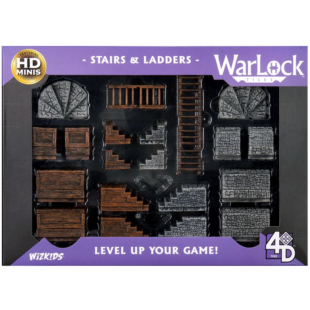Warlock Tiles: Accessory - Stairs & Ladders Miniatures Wizkids