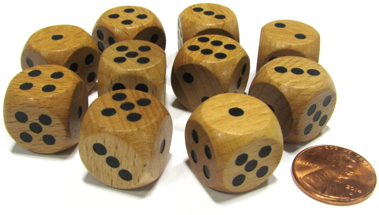 Wood Dice 16mm General CHESSEX 